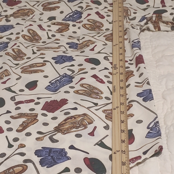 Vintage Sauce by Berne Shirt Golf All Over Print Button Up Short Sleeve Mens XL - Picture 7 of 12